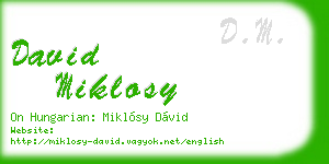 david miklosy business card